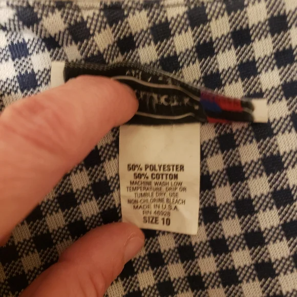 Pablo Collection navy blue and white skirt jacket set, 10 - Picture 10 of 10